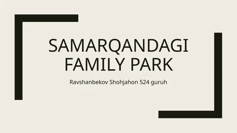 SamarqandagiFamily park 1