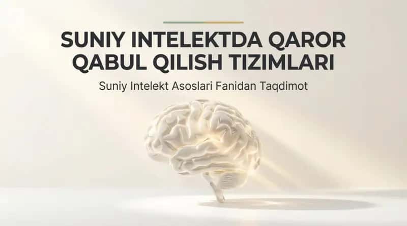 Sunʼiy intellektda qaror qabul qilish tizimlari 1