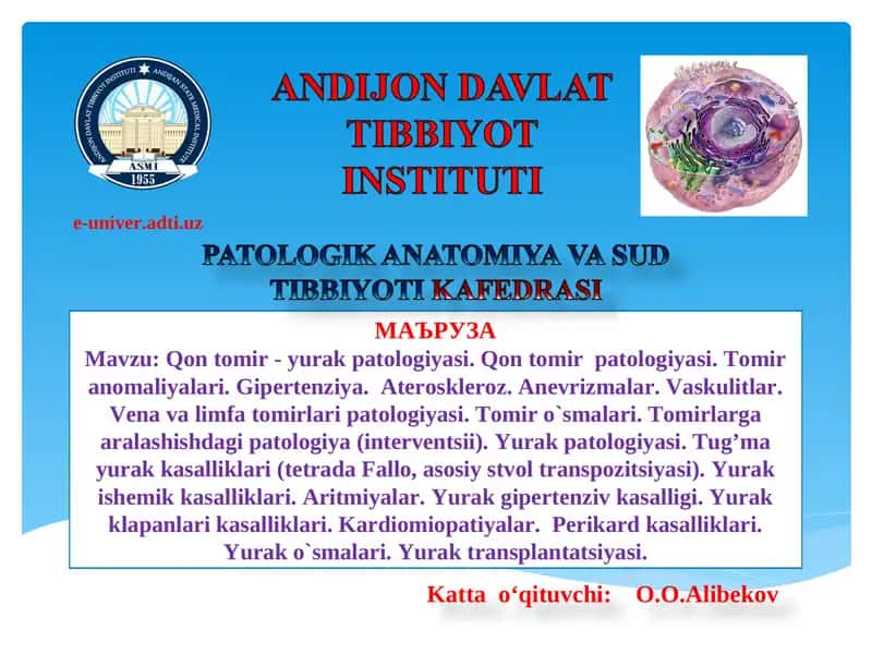 Qon tomir - yurak patologiyasi 1