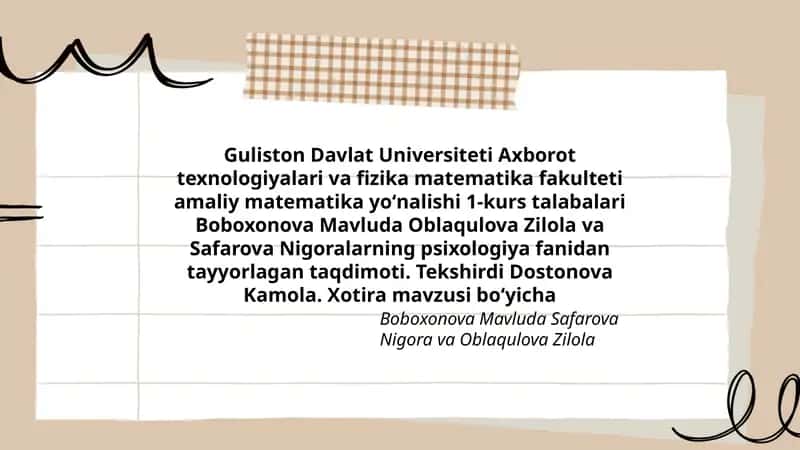Psixologiya fanidan taʼlim 1