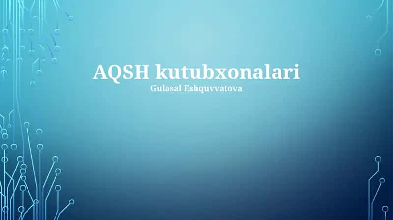 AQSH kutubxonalari 1