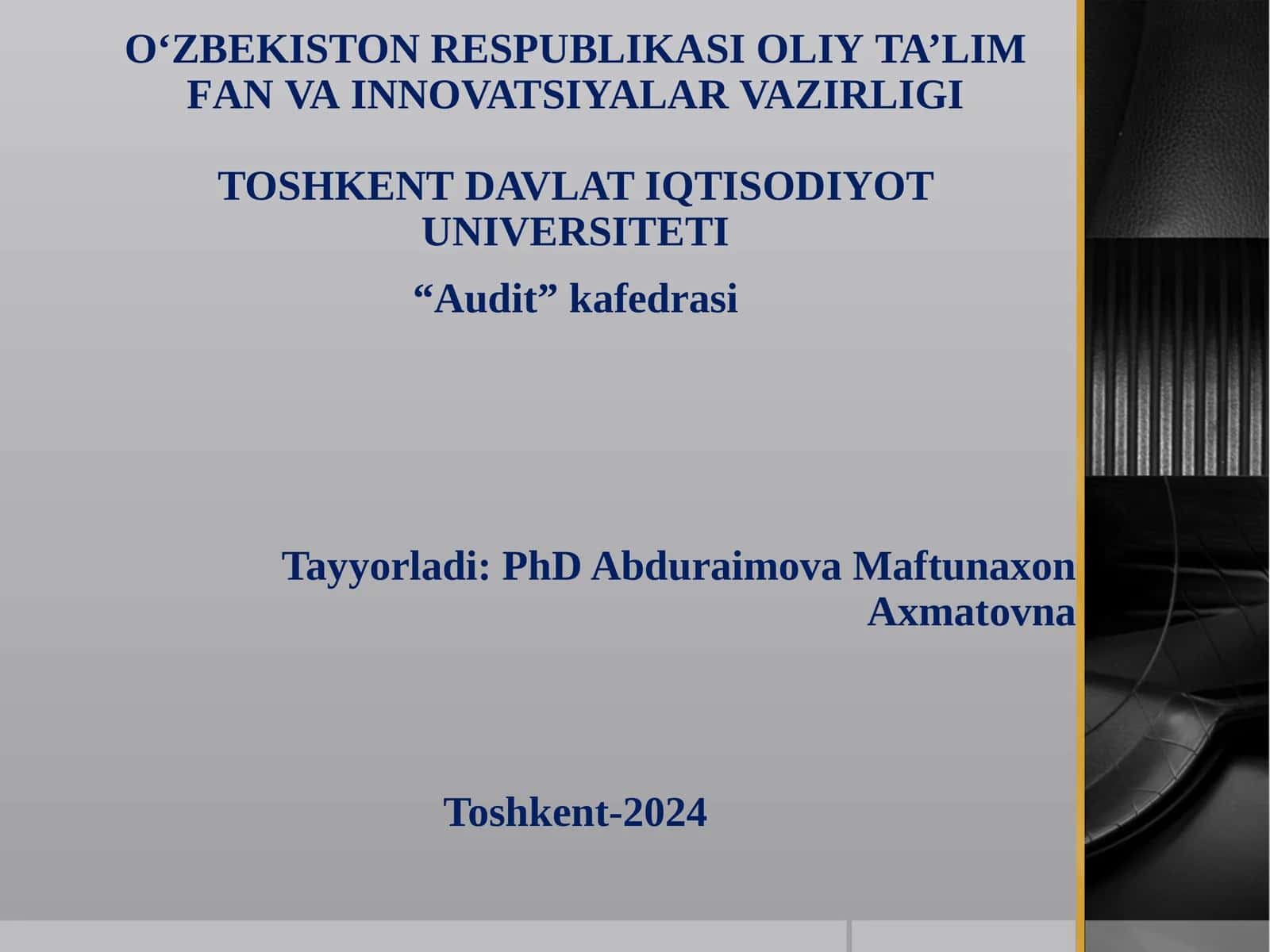 AUDITORLIK DALILLAR 1
