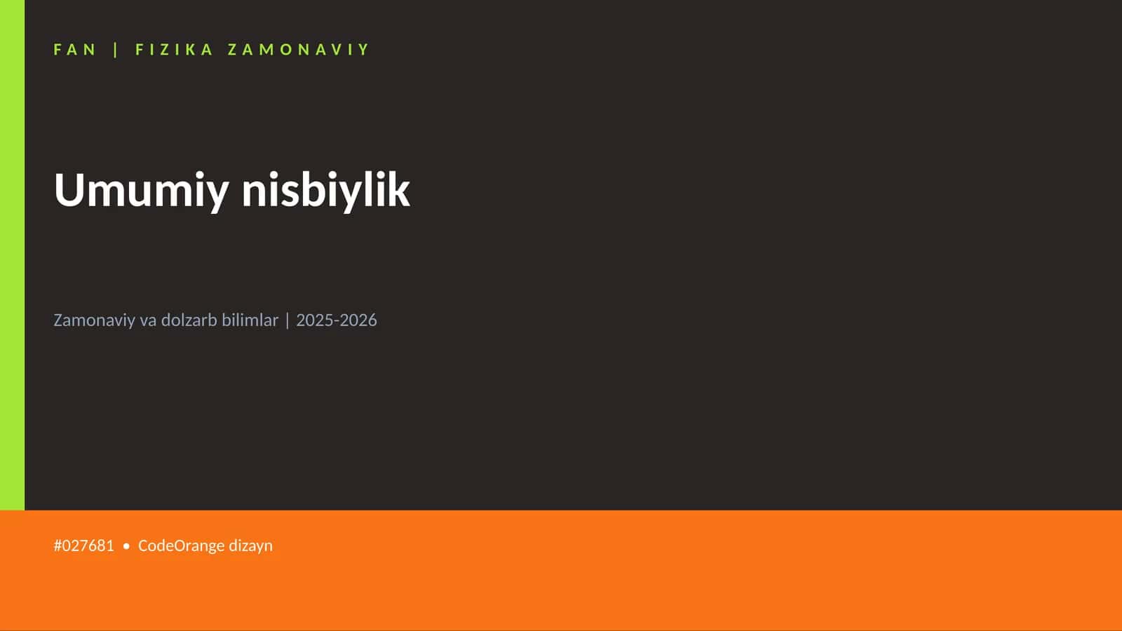Umumiy nisbiylik 1