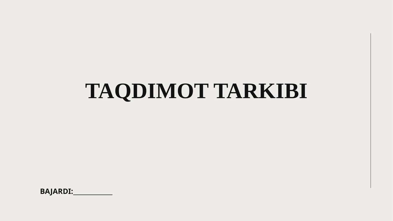 Taqdimot Tarkibi 1