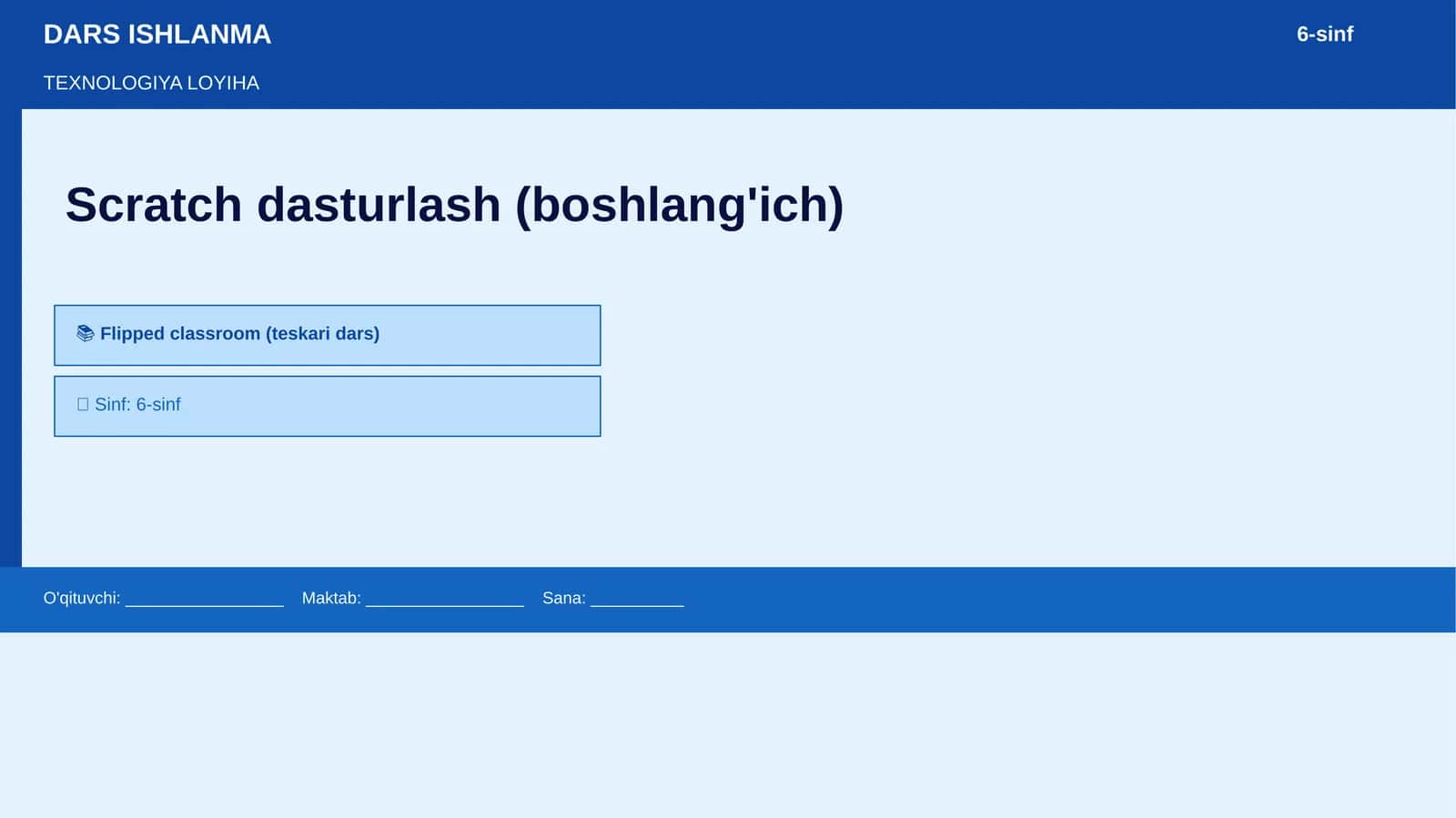 Scratch dasturlash (boshlang'ich) 1