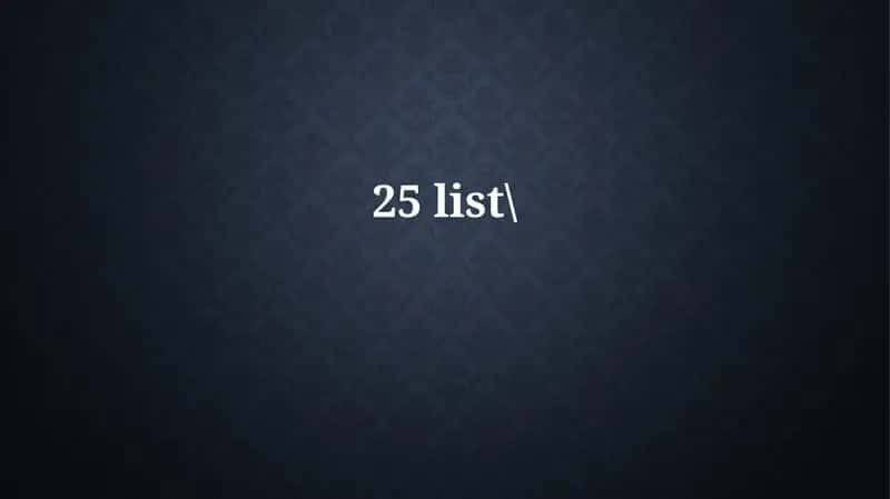 Yigirma Beshlik Ro'yxatni Tuzuvchi Omillar 1