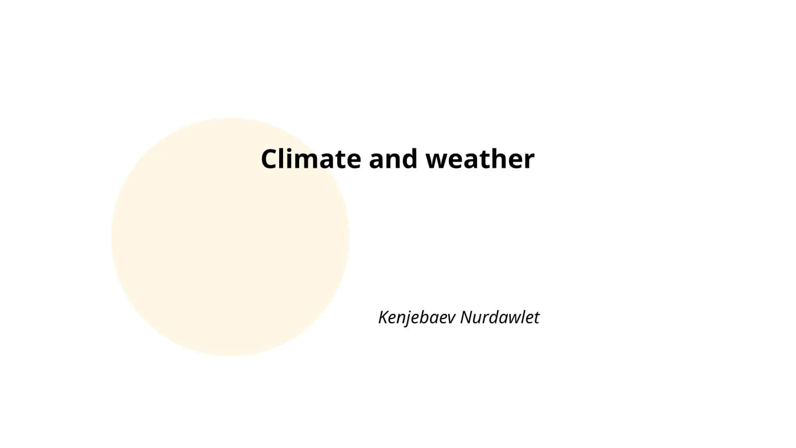 Climate and Weather 1