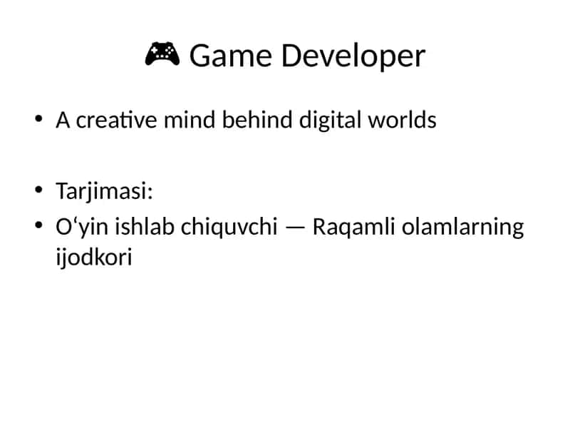 Game Developer 1