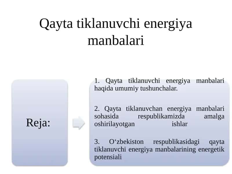 Qaytatiklanuvchi energiya manbalari 1