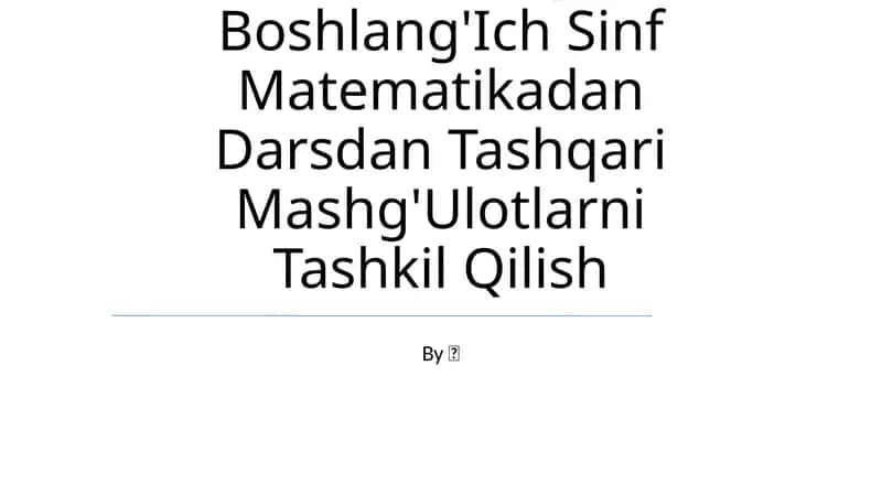 Dars Dars Mazmuni, Texnologik Xaritalar Tuzish 1