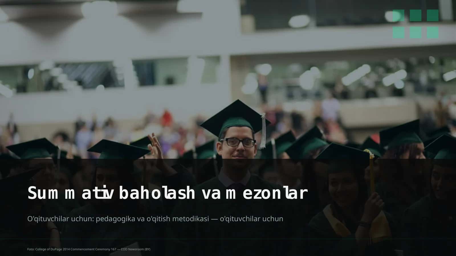 Summativ baholash va mezonlar 1