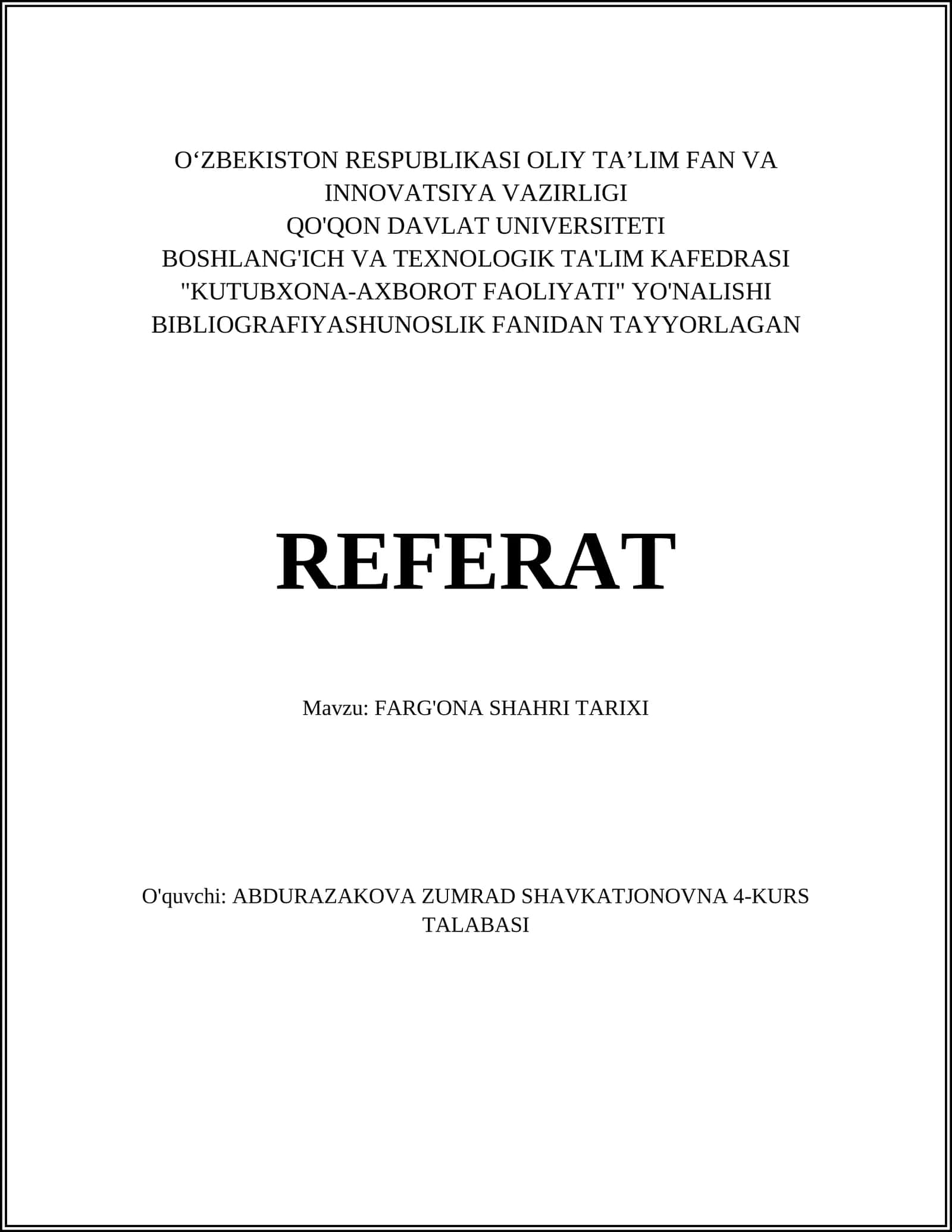 FARG'ONA SHAHRI TARIXI 1