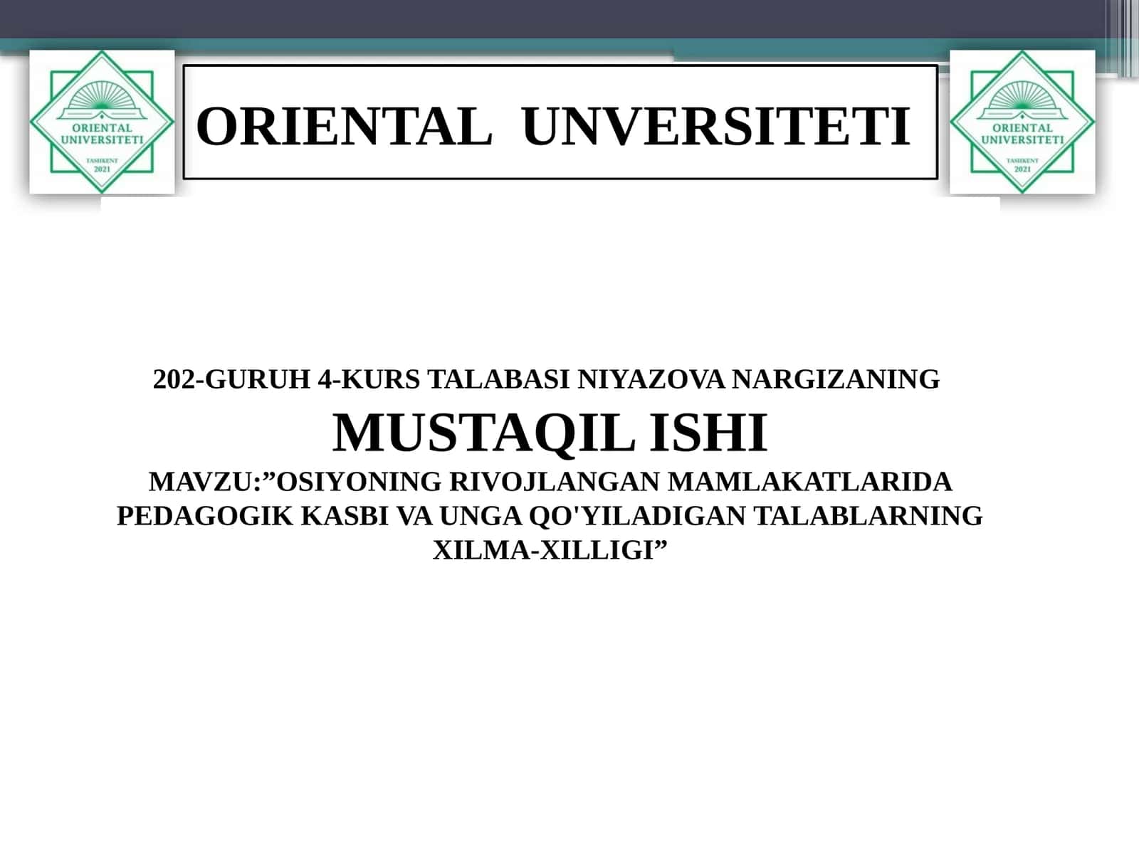 OSU 202-GURUH 4-KURS TALABASI NIYAZOVA NARGIZA 1