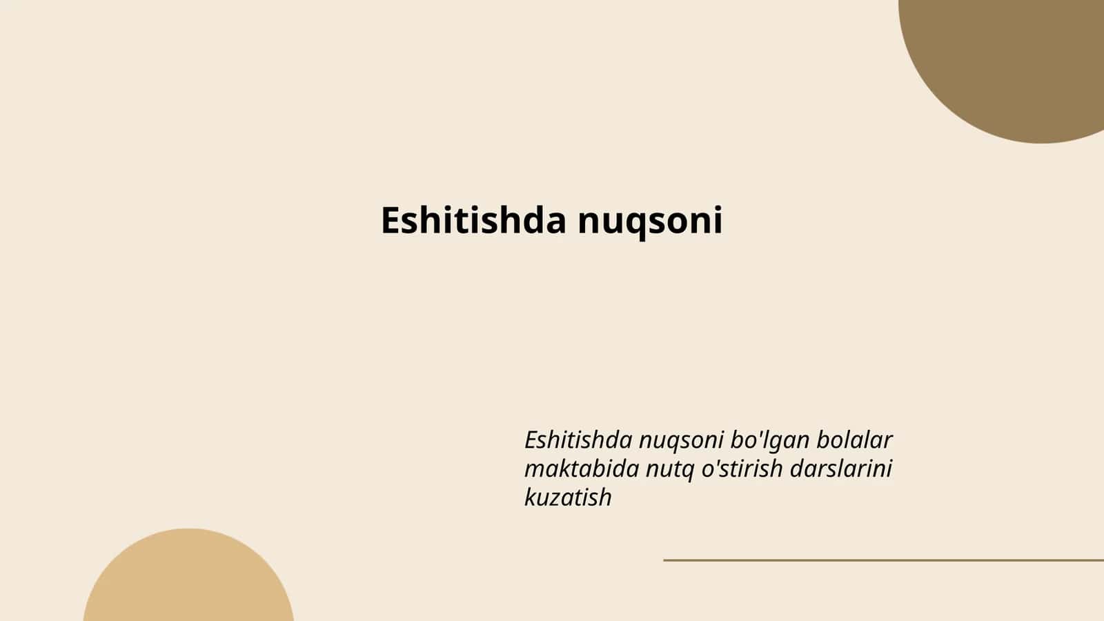Eshitishda nuqsoni sabablari 1