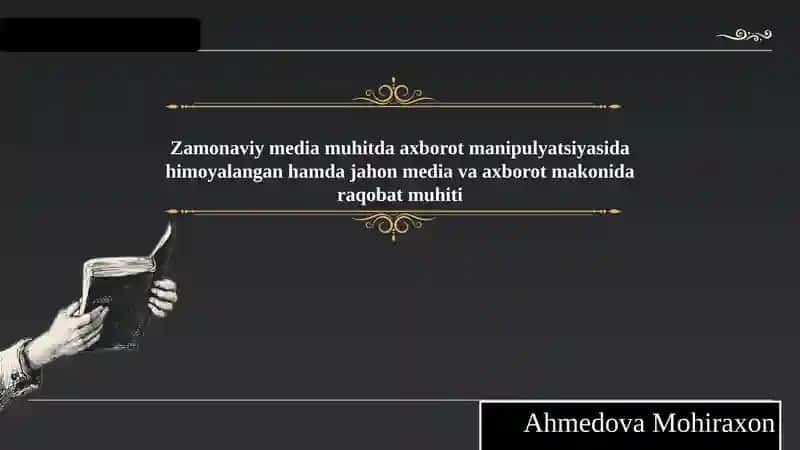 Zamonaviy media muhitda axborot manipulyatsiyasi
