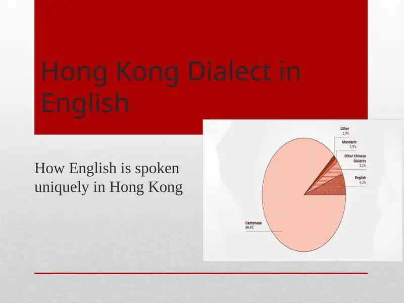Hong Kong Dialect in English 1