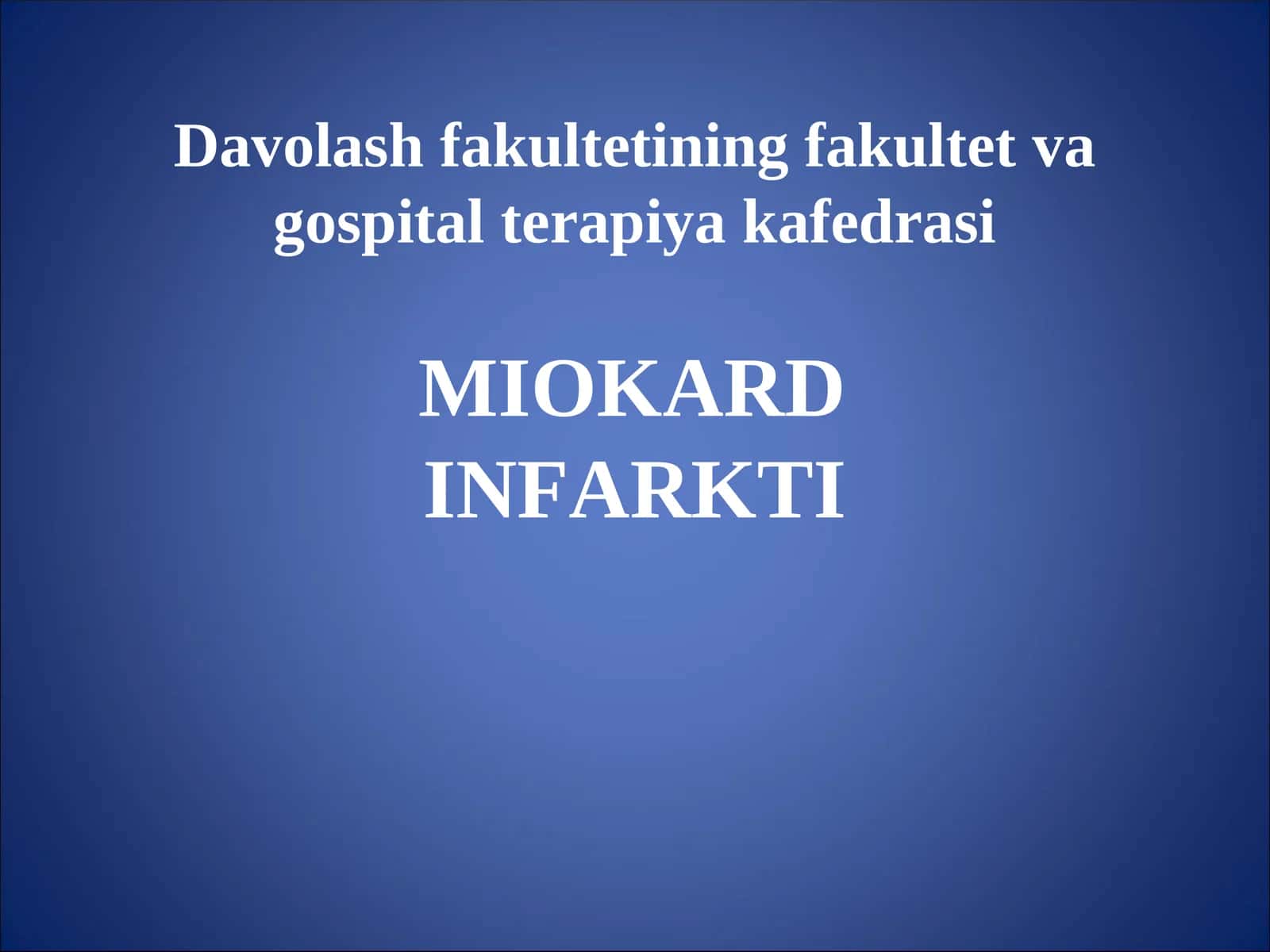 yurak ishemik kasalligi miokard infarkti 1