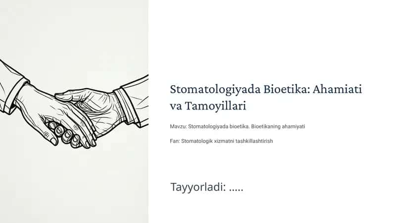 Stomatologiyada Bioetika: Ahamiati va Tamoyillari 1