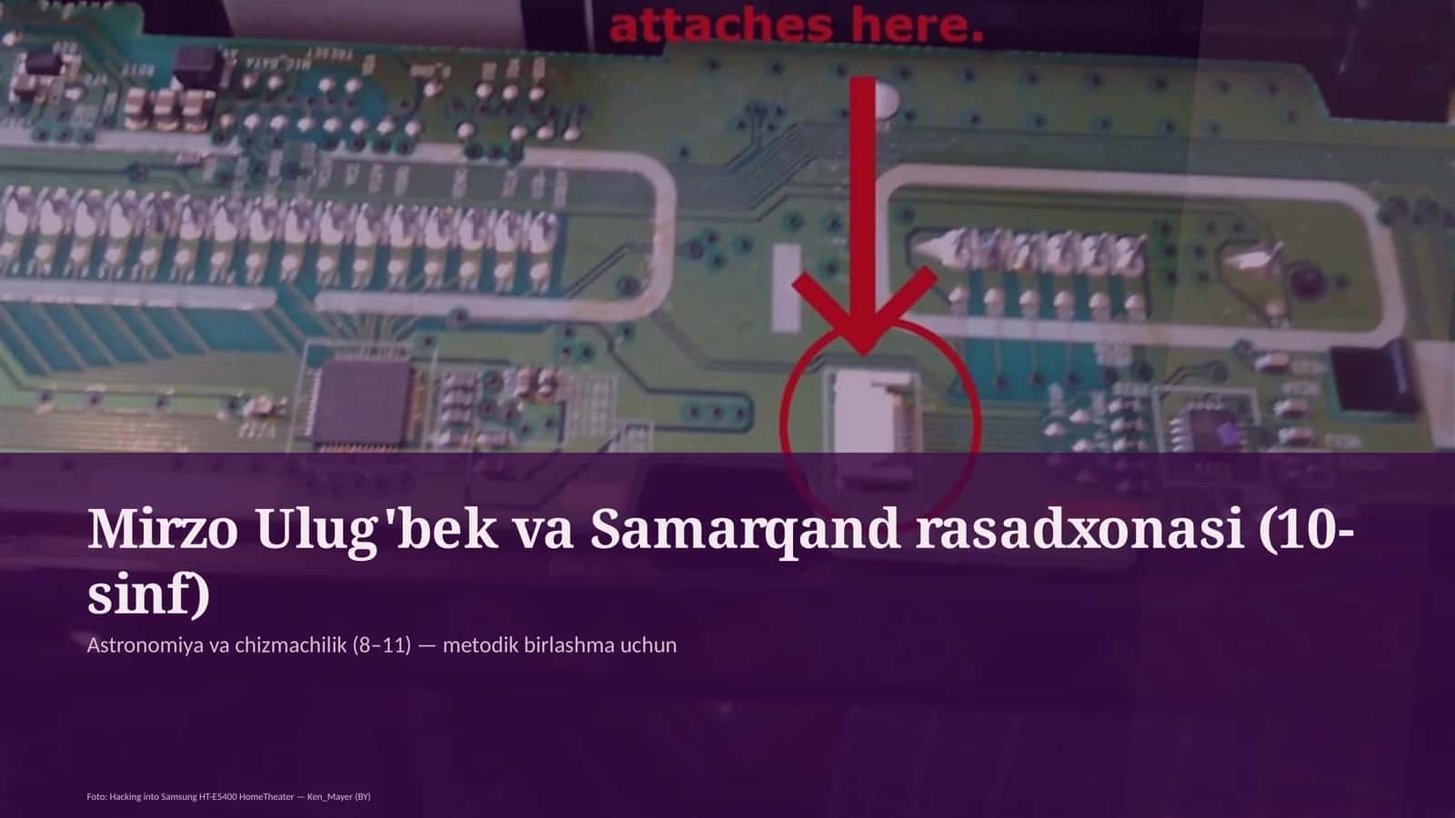Mirzo Ulug'bek va Samarqand rasadxonasi (10-sinf) 1