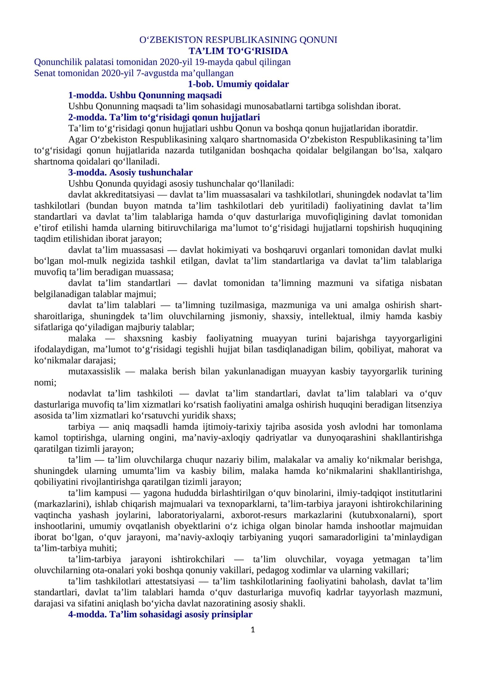 Qonunchilik palatasi 1