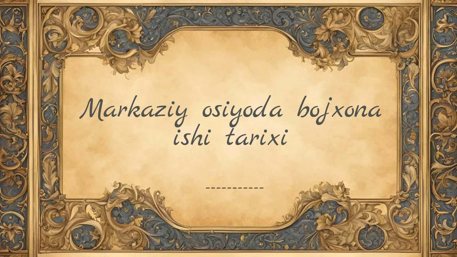 Markaziy osiyoda bojxona ishi tarixi 1