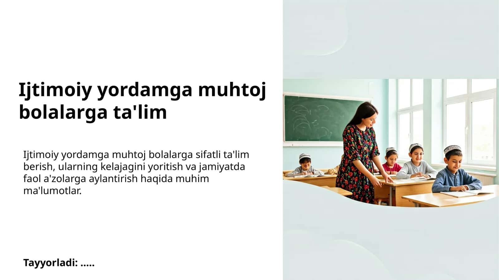 Bolalarga ijtimoiy yordamni ta'minlash 1