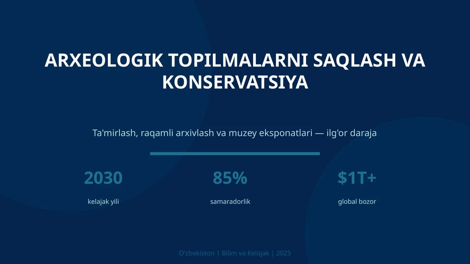 Arxеologik topilmalarni saqlash va konservatsiya 1