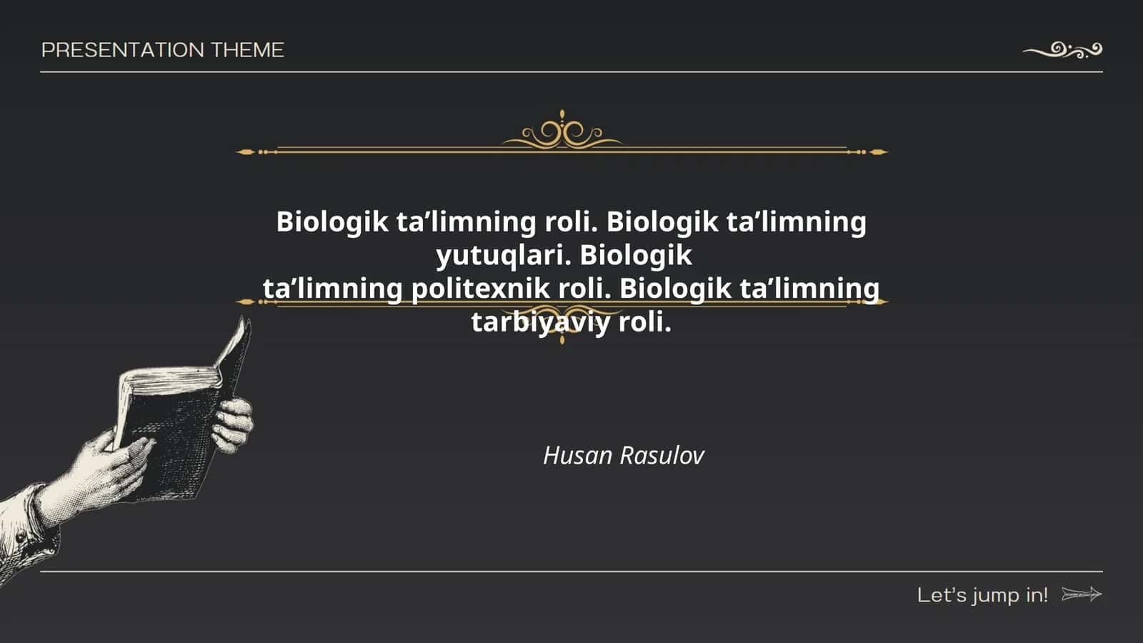 Biologik ta'limning roli 1