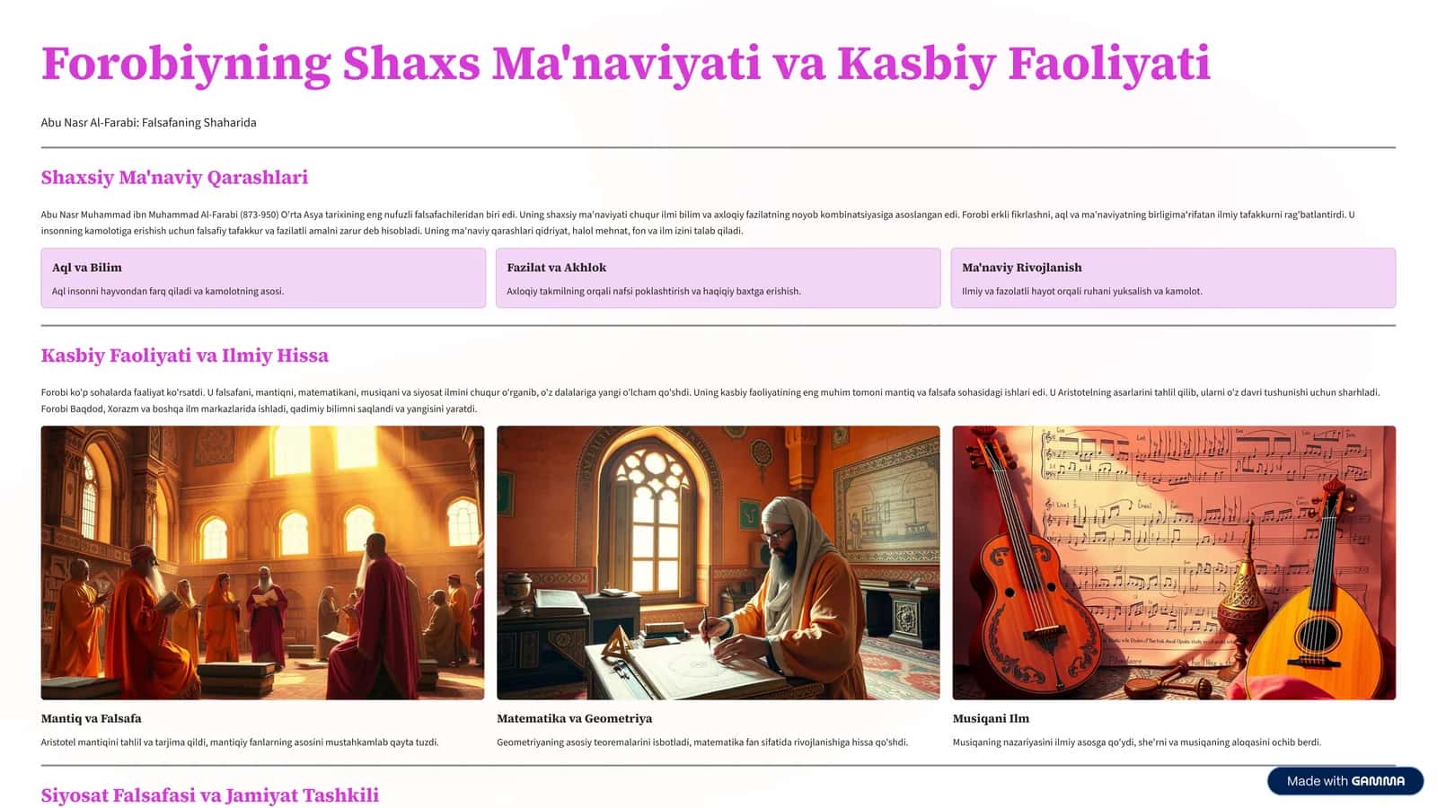 Forobiyning shaxs ma'naviyati va kasbiy faoliyati 1