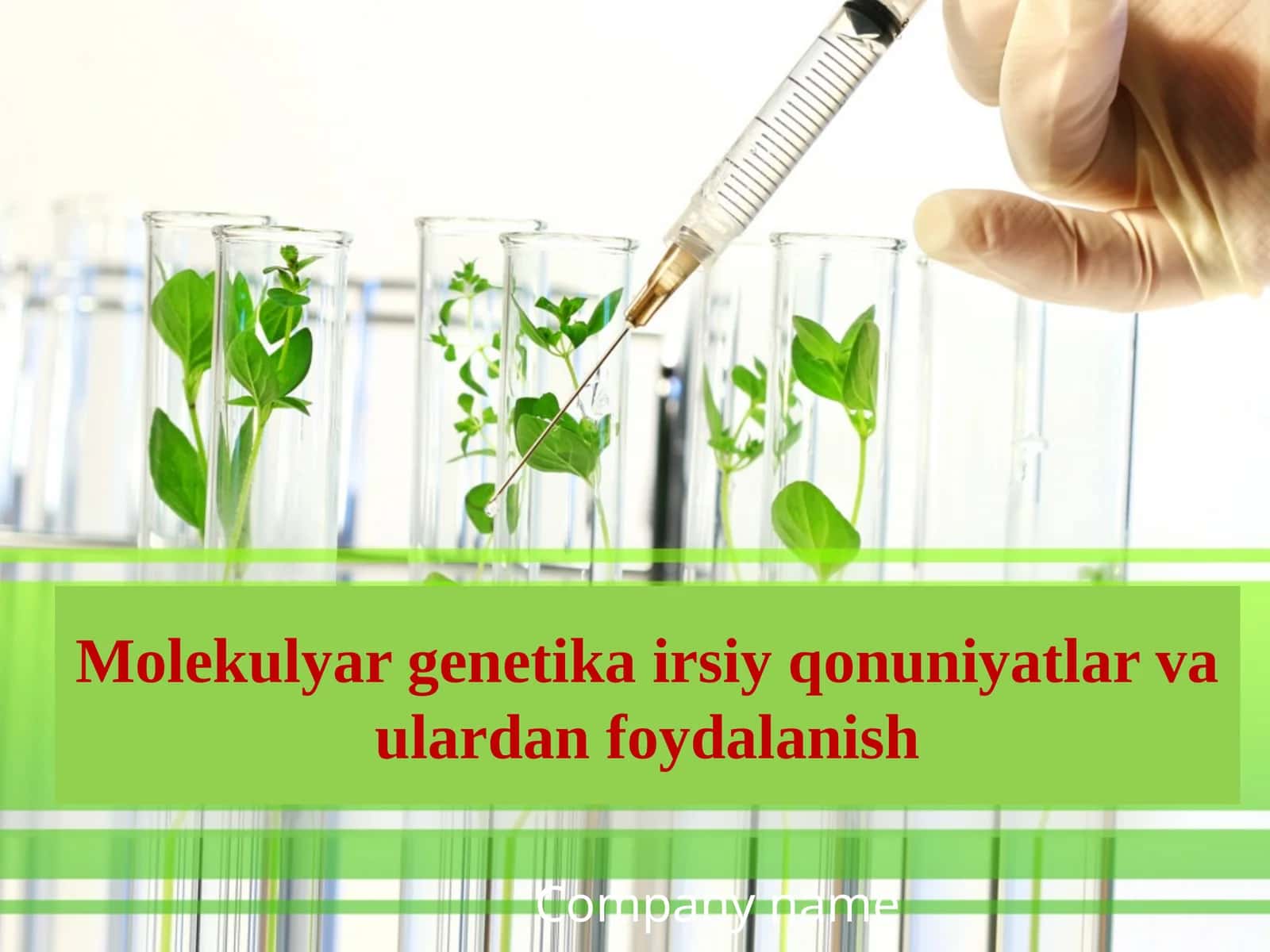 Molekulyar genetika: Irsiy qonunlar va ulardan foydalanish 1