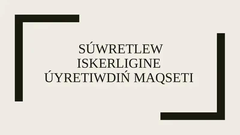 Súwretlew Iskerligi 1