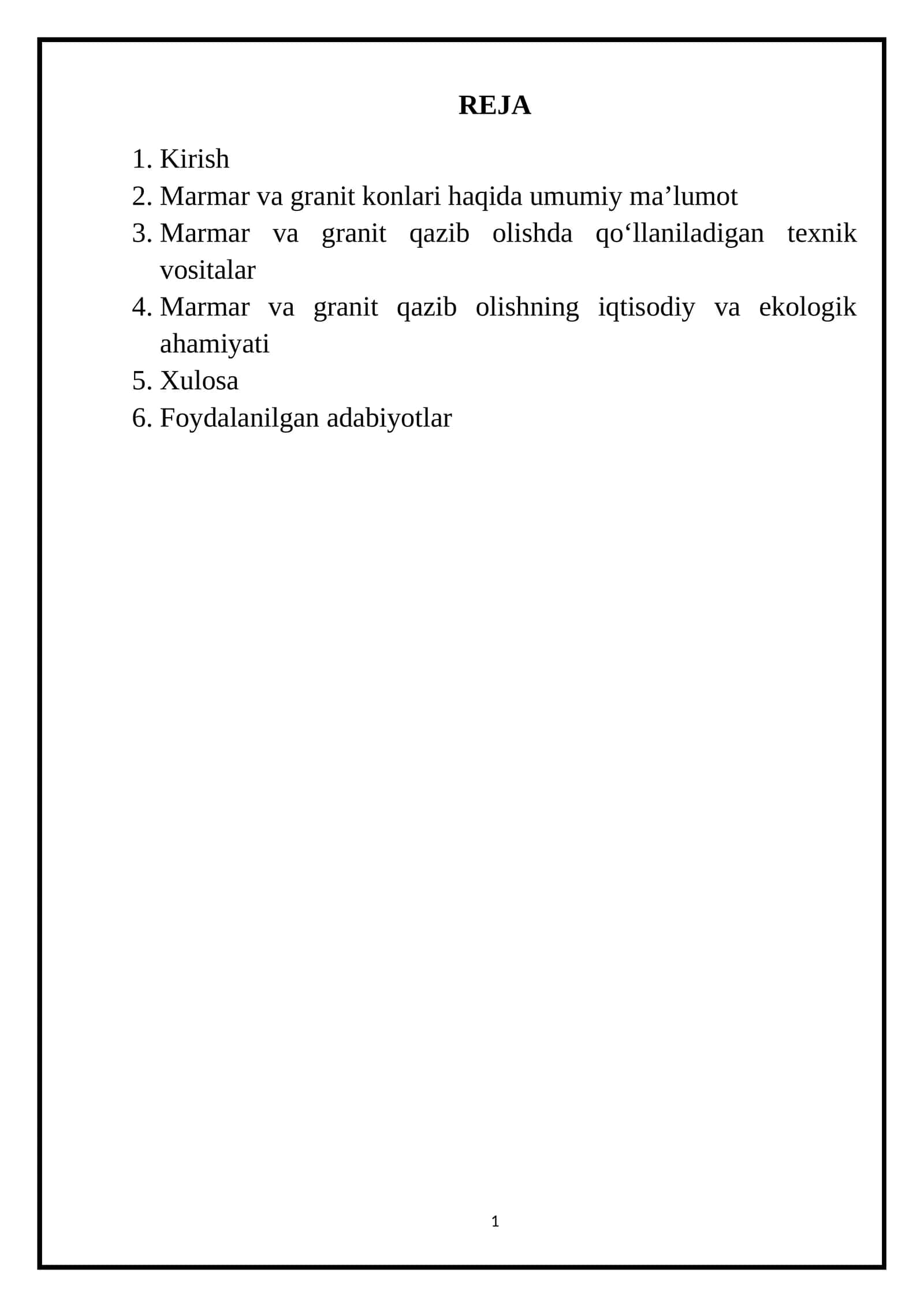 Marmar va granit konlari haqida umumiy ma’lumot 1