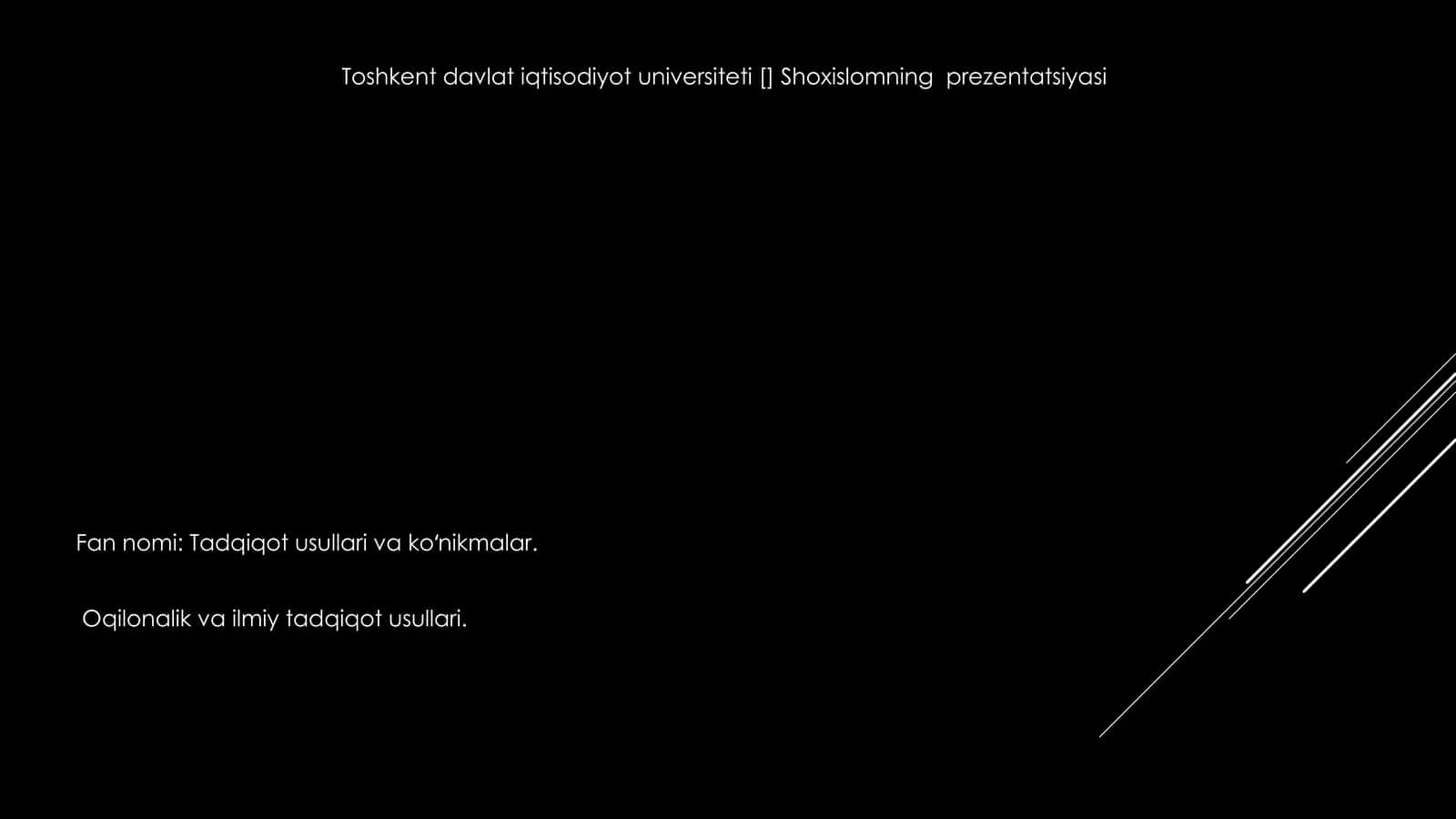 Shoxislomning prezentatsiyasi 1