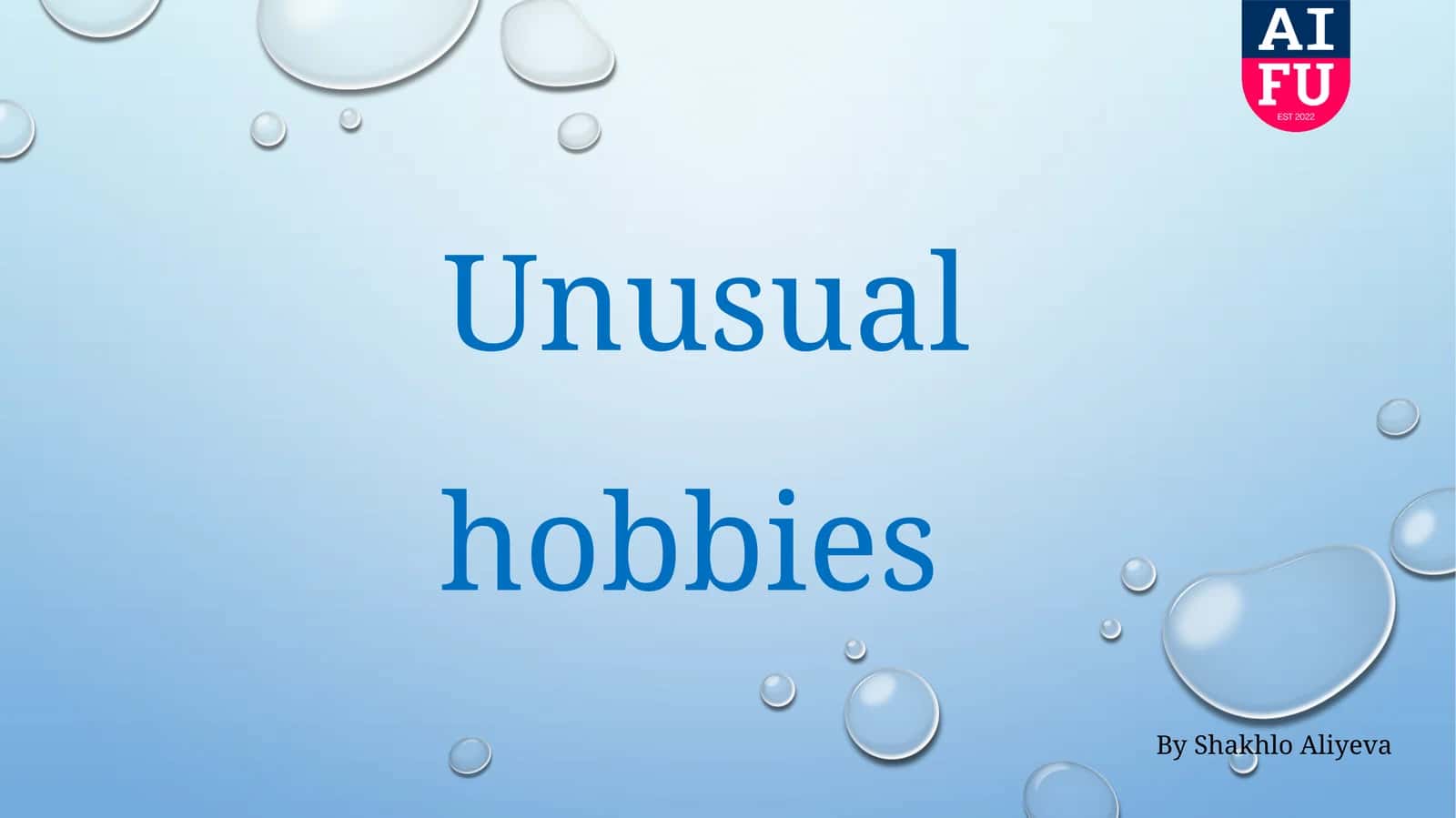 Unusual hobbies 1