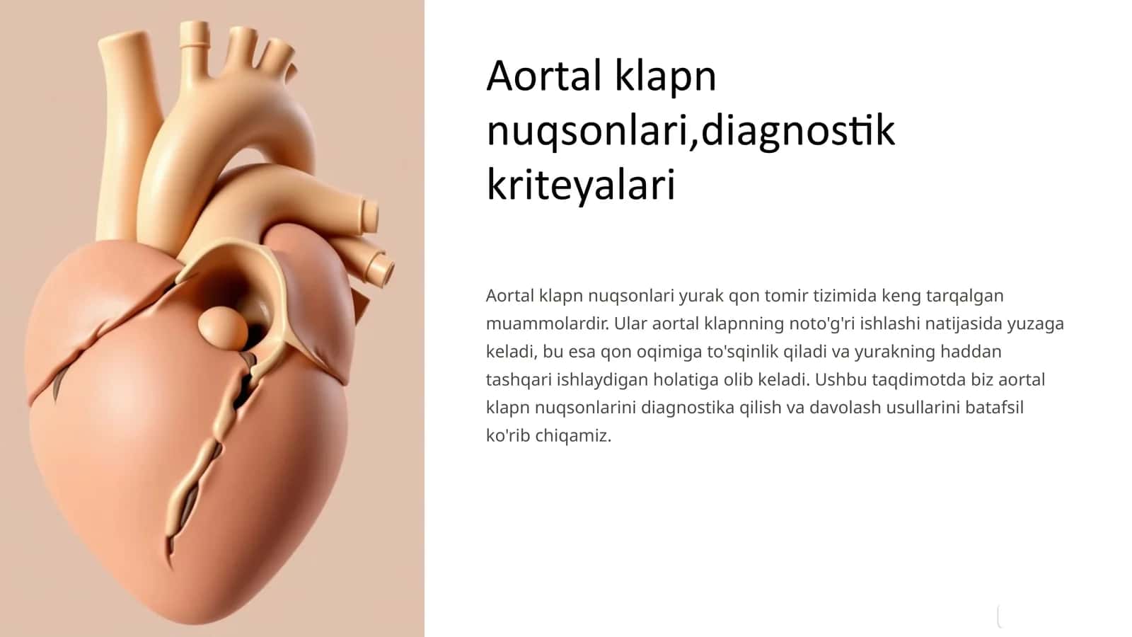 Aortal Klapn Nuqsonlari, diagnostik kriteyalari 1