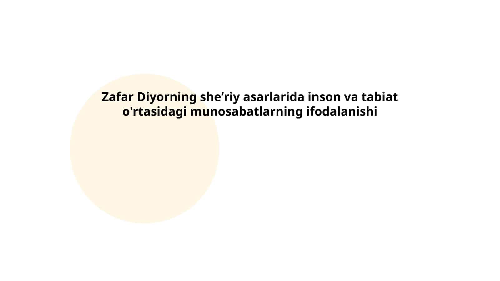 Inson va tabiat birligi sheʼriyatda 1