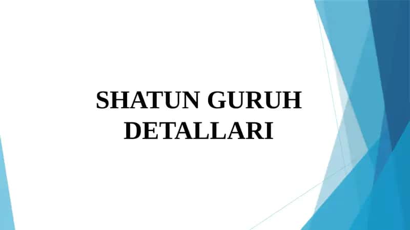 SHATUN GURUH DETALLARI 1