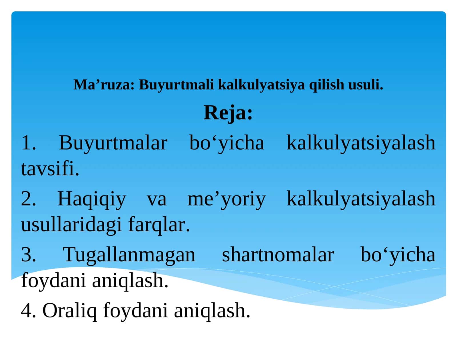 Kalkulyatsiya usullari 1