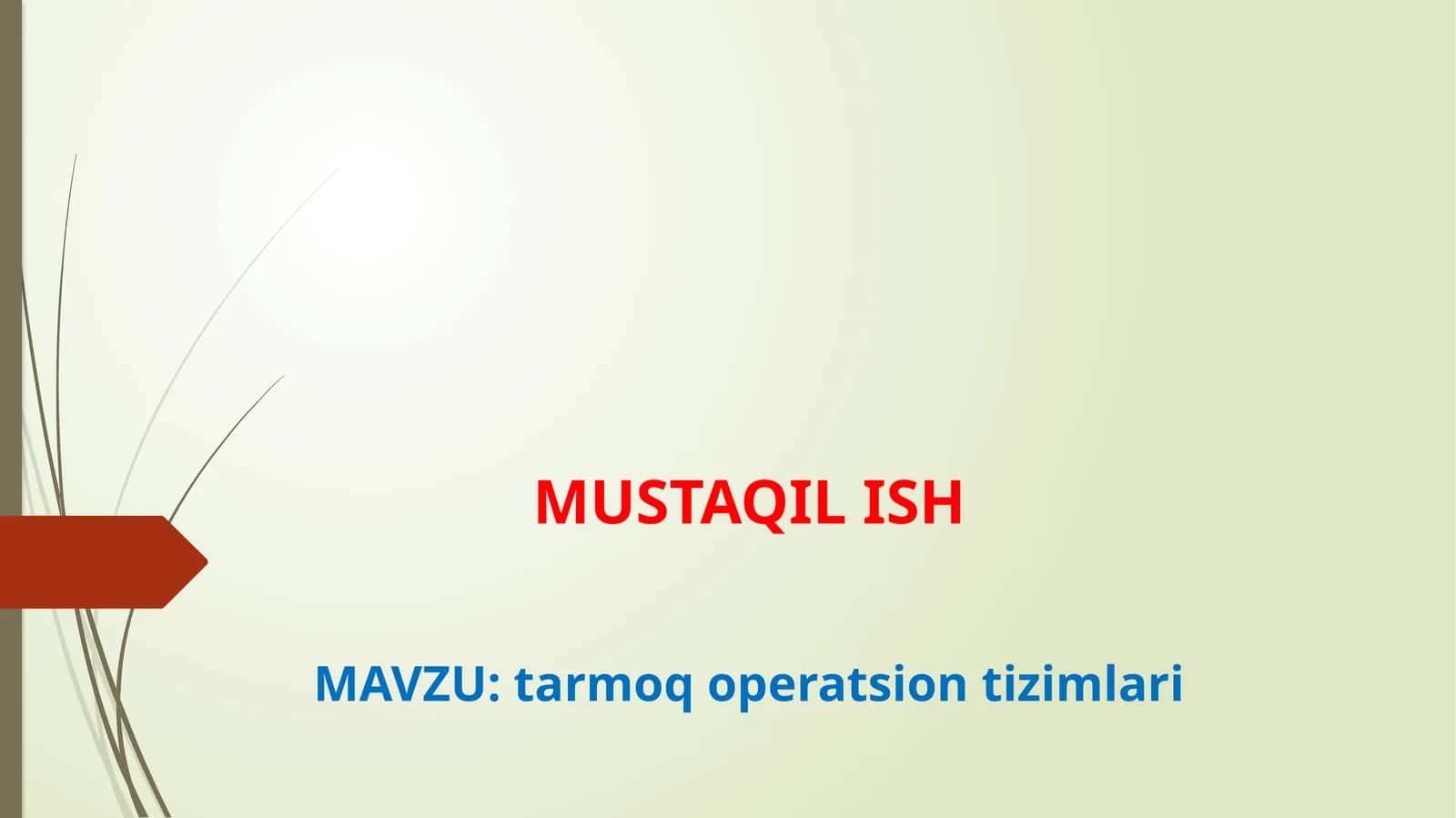 tarmoq operatsion tizimlari 1