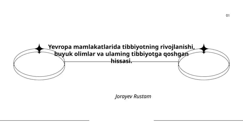 Tibbiyotning Yevropadagi rivojlanishi 1