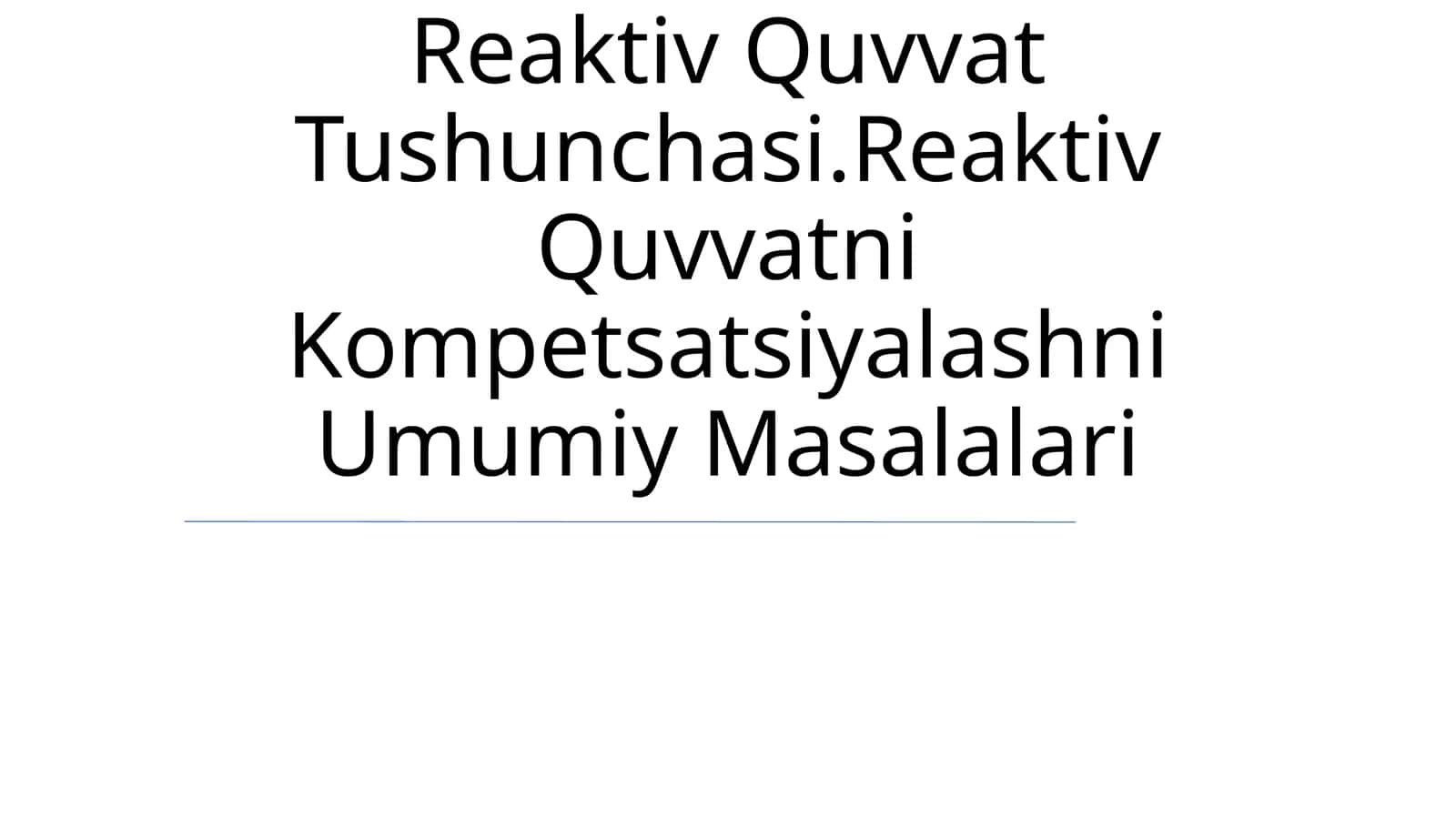 Reaktiv Quvvat Tushunchasi 1
