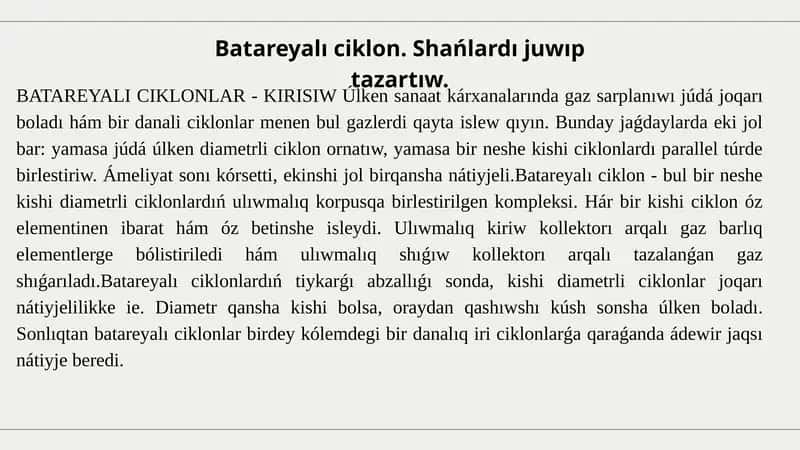 Batareyalı ciklon 1