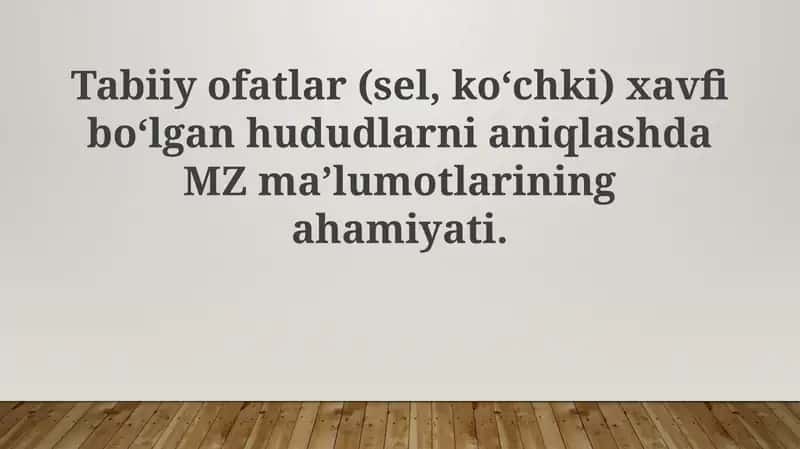 Masofadan zondlash ma'lumotlari 1