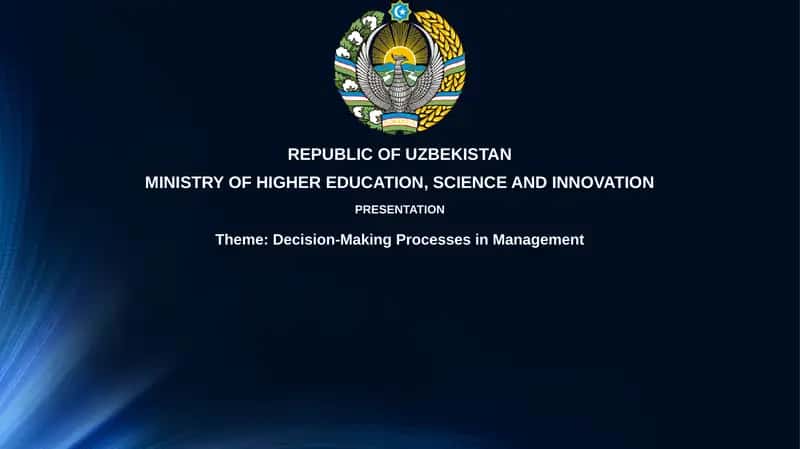 Presentation on Decision-Making Processes in Management 1