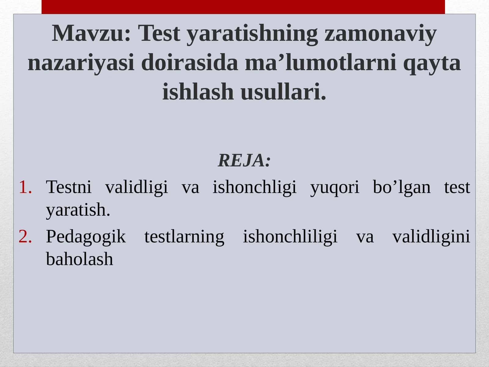 Pedagogik testlar 1