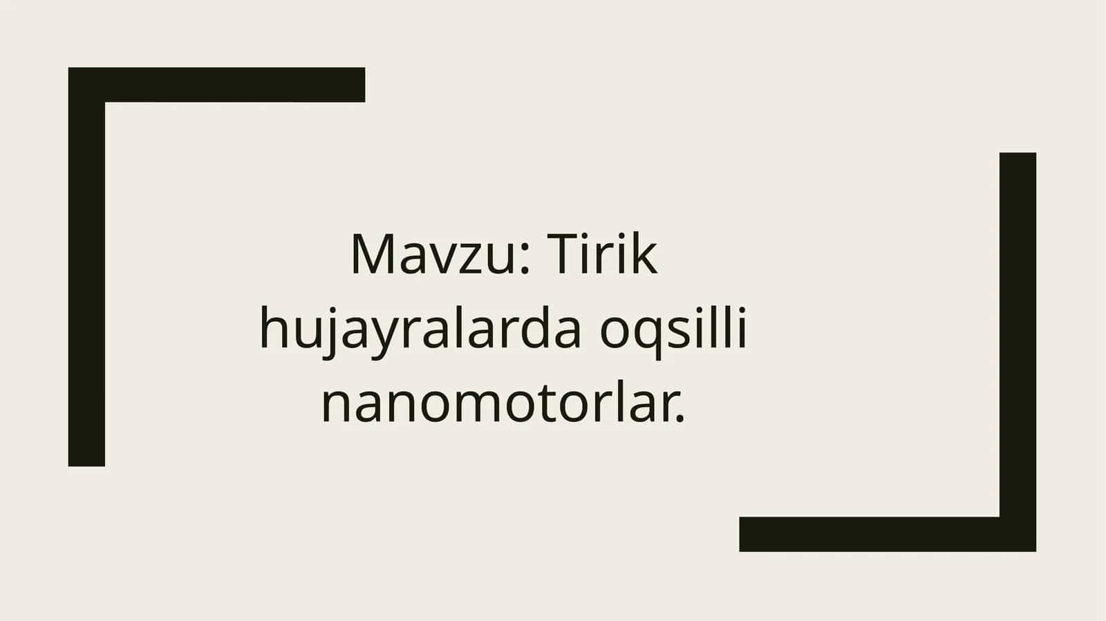 Tirik hujayralarda oqsilli nanomotorlar 1