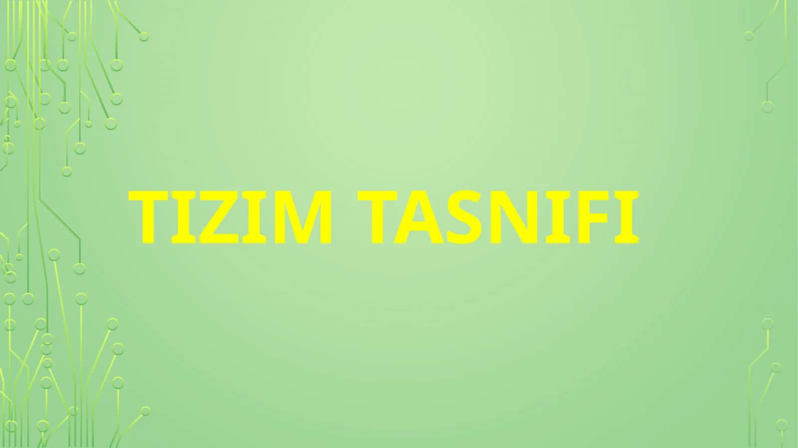 Tizimtasnifi 1