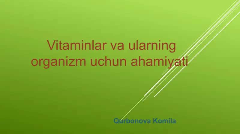 Vitaminlar 1