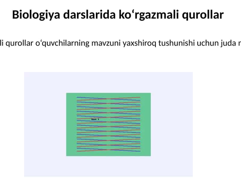 Biologiya darslarida koʻrgazmali qurollar 1