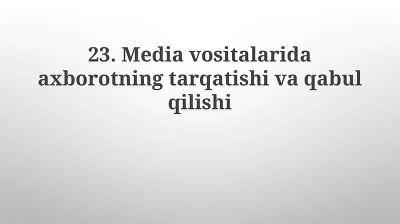 Ommaviy axborot vositalari 1